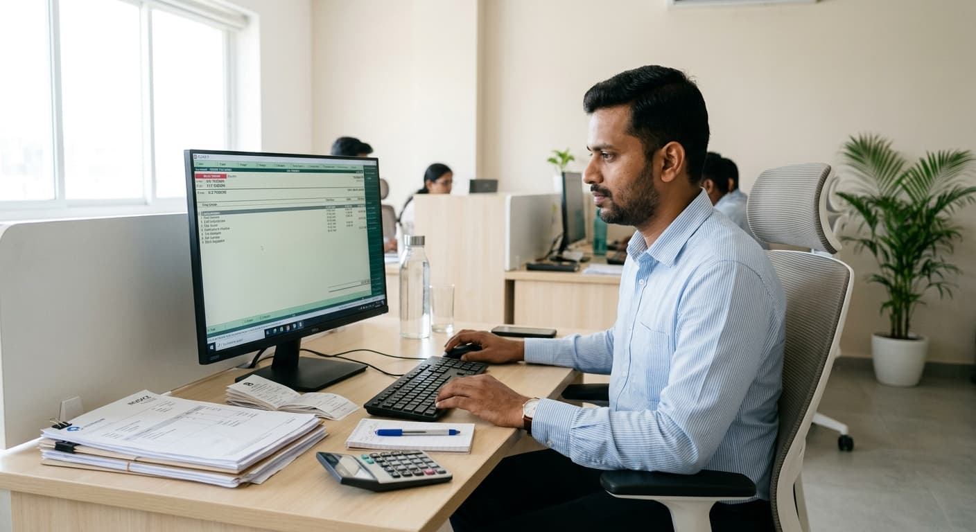 Tally ERP accounting software with AI automation workflow integration for Indian SMEs