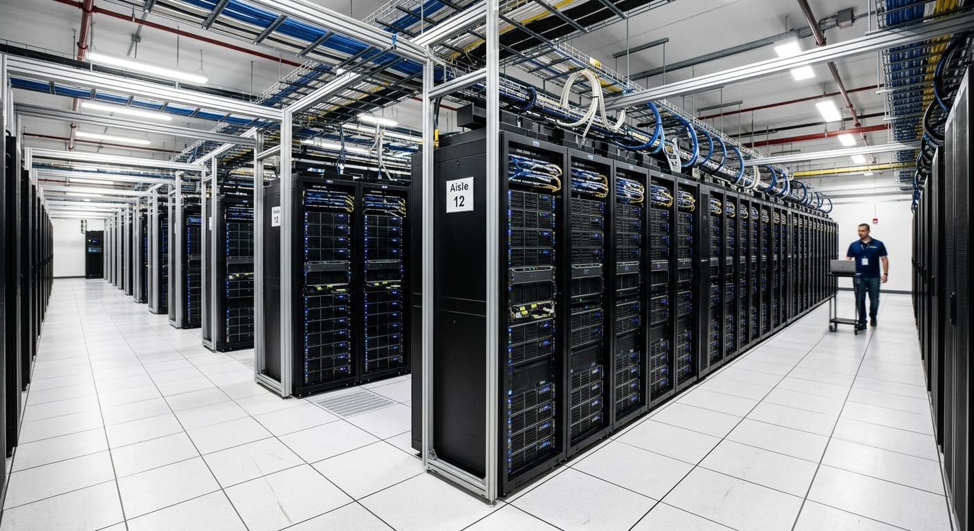 On-premise AI server infrastructure in modern enterprise data center
