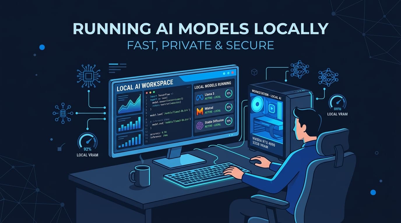 Zosma Cowork desktop AI workspace showing local model inference on dark background with blue accents