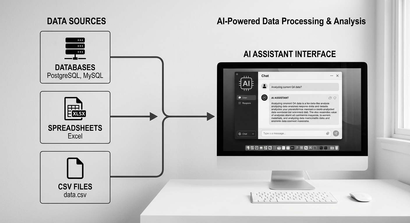 Cowork connecting to multiple data sources on a local desktop